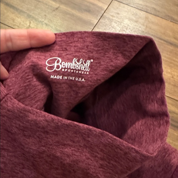 Bombshell Sportswear Maroon Leggings - Picture 3 of 3